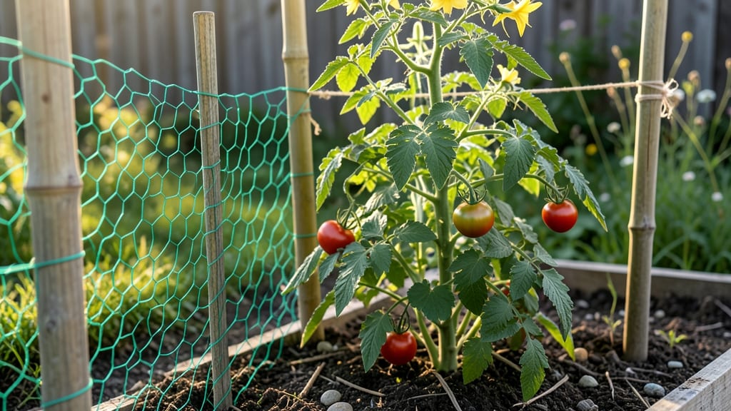 Tomato Trellis Netting: Sturdy Support That Prevents Vine Sagging
